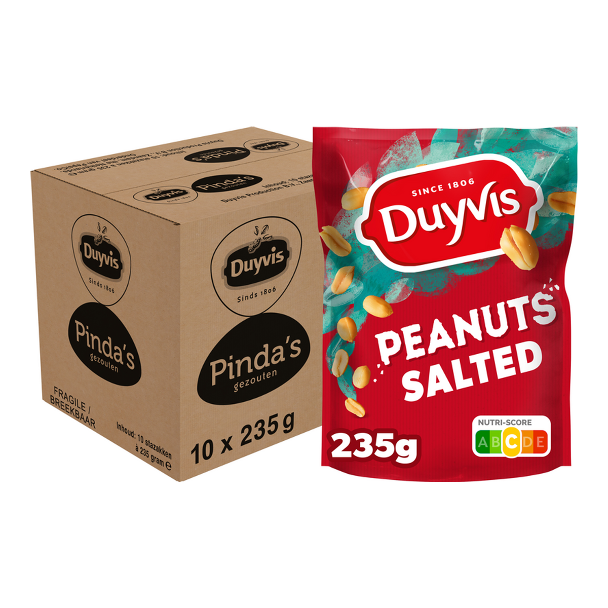 Sachet stand-up salé cacahuètes Duyvis (10x 235gr)