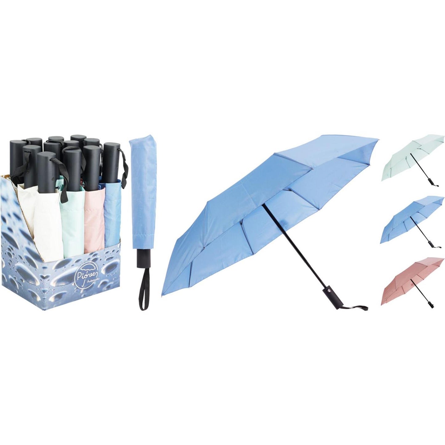 Parapluie pliant uni en polyester