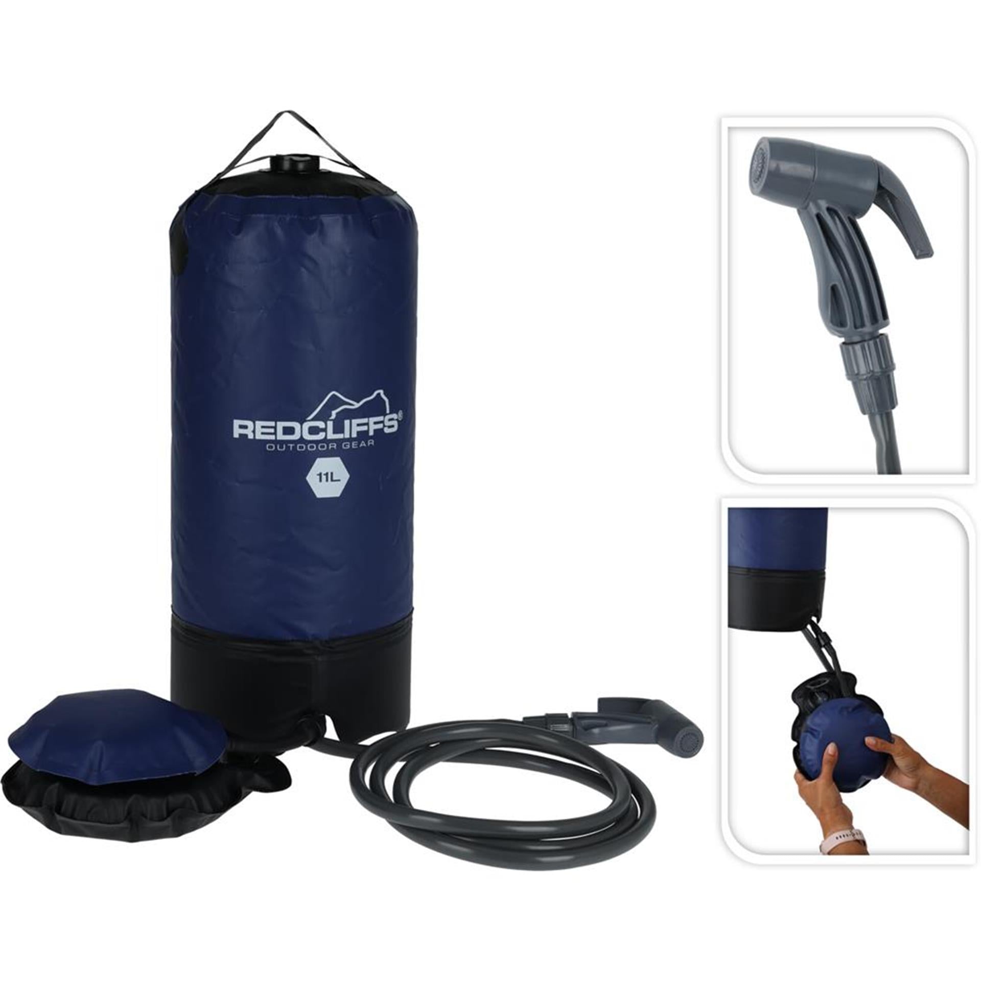Douche de camping Redcliffs avec pompe 11 litres