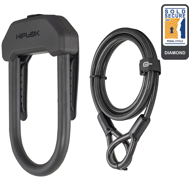 Hiplok dx plus - antivol en U avec câble de 2 m