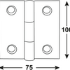 Charnière Connex 100x75mm gvz - dy2006181