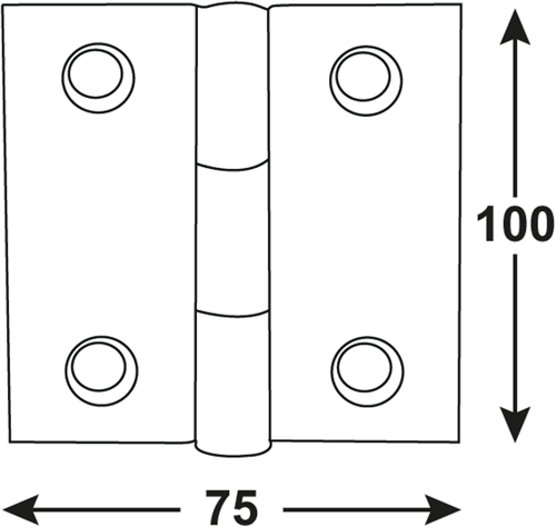 Charnière Connex 100x75mm gvz - dy2006181