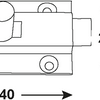 Curseur plat Connex 25x40 vni - dy2207241