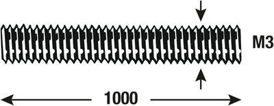 Connex tige filetée m3 1m vz - dy250699