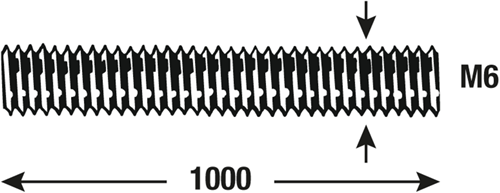 Connex tige filetée m6 1m vz - dy250702
