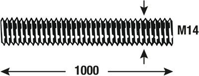 Connex tige filetée m14 1m vz - dy250713