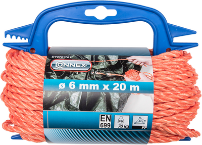 Corde Connex pp 6mm 70kg orange bobine 20m - dy2701761