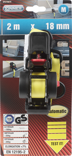 Sangle de tension Connex voiture 18mmx2m pes 100kg - dy270670