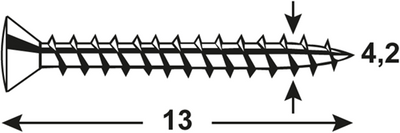 Vis à tôle Connex bvk 4,2x13 20pcs inox-a4 - dy4834213