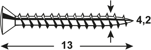 Vis à tôle Connex bvk 4,2x13 20pcs inox-a4 - dy4834213