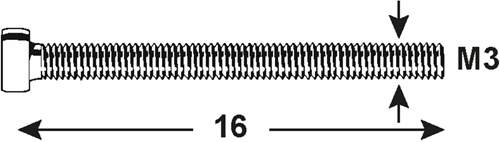 Vis à métal Connex cik m3x16 16pcs acier inoxydable-a4 - dy4840316
