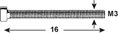 Vis à métal Connex cik m3x16 16pcs acier inoxydable-a4 - dy4840316