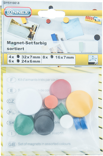 Aimants Connex (différentes tailles) 18pcs - dy5110018