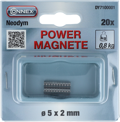 Aimant néodyme Connex rond 5x2 20 pcs 0,8 kg - dy7100001