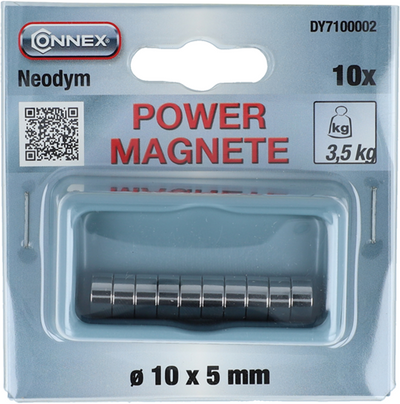 Aimant néodyme Connex rond 10x5 10 pcs 3,5 kg - dy7100002