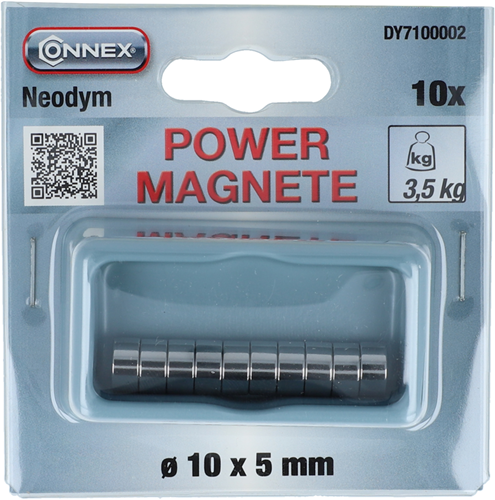 Aimant néodyme Connex rond 10x5 10 pcs 3,5 kg - dy7100002