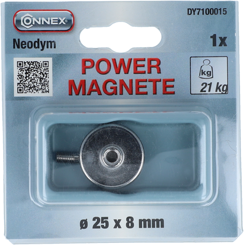 Crochet néodyme aimant Connex d25 21kg - dy7100015