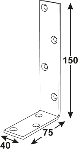 Connex carré courbé - cornière 150x75x40 bvz - dyb2004032
