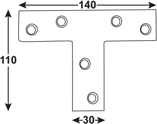 Connex 2pcs angle de connexion t 140x110 bvz - dyb2005141