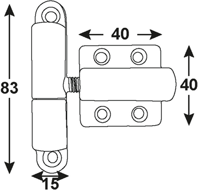 Charnière amovible Connex 83x15 bvz - dyb2006261