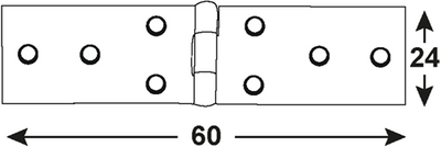 Charnière de table Connex 60x24 bvz - dyb2006281
