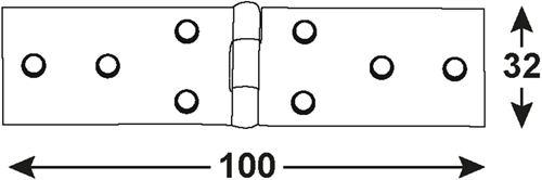 Charnière de table Connex 100x32 bvz - dyb2006301