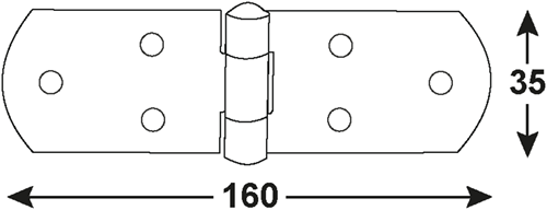 Charnière boîte Connex 160x35 bvz - dyb2006421