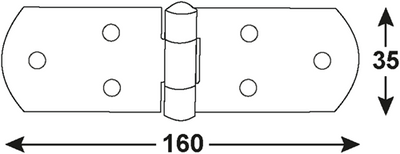 Charnière boîte Connex 160x35 bvz - dyb2006421