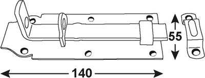 Curseur plat Connex 55x140 avec trou bvz - dyb2204021
