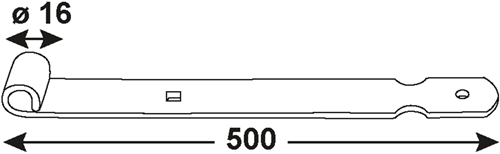 Charnière de trappe Connex 16x500 bvz - dyb2900111