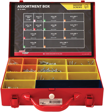 Coffret d'assortiment intérieur Dynaplus galvanisé Torx | 1600 pièces - 0289.01.00410