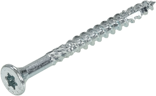 Vis de construction Dynaplus tête plate galvanisée filetage partiel + pointe coupante torx tx30 6,0x100 55 | 100 pièces - 0281.01.50601