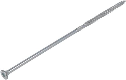 Vis de construction Dynaplus tête plate galvanisée filetage partiel + pointe coupante torx tx30 6,0x180 80 | 100 pièces - 0281.01.51301