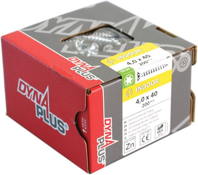 Vis de construction Dynaplus tête plate galvanisée filetage partiel + pointe coupante torx tx30 6,0x40 24 | 100 pièces - 0281.01.49602