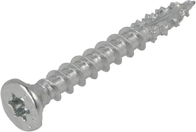 Vis de construction Dynaplus tête plate galvanisée filetage complet + pointe coupante torx tx30 6.0x50 | 100 pièces - 0281.01.49901
