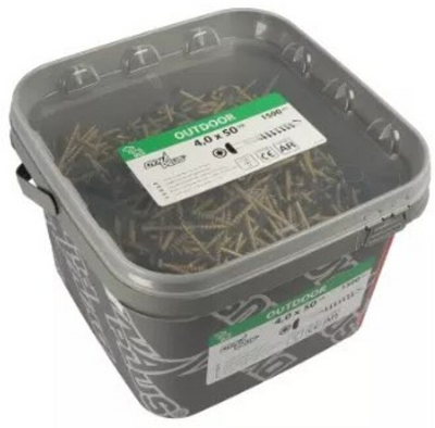 Vis de façade Dynaplus culasse ar-bronze filetage partiel tête noire torx tx15 4.0x40 22 | 2000 pièces - 0289.12.25605