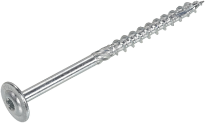 Vis à construction en bois Dynaplus tête bombée galvanisée filetage partiel + pointe coupante torx tx30 6,0x140 70 | 50 pièces - 0286.01.51001