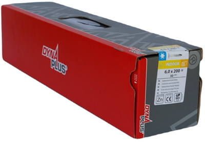 Vis à construction en bois Dynaplus tête bombée galvanisée filetage partiel + pointe coupante torx tx30 6,0x200 80 | 50 pièces - 0286.01.51401
