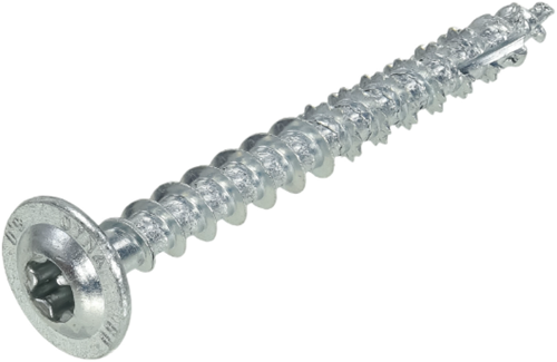 Vis à construction en bois galvanisée Dynaplus tête bombée filetage complet + pointe coupante torx tx20 ​​​​4.0x30 | 200 pièces - 0286.01.25201