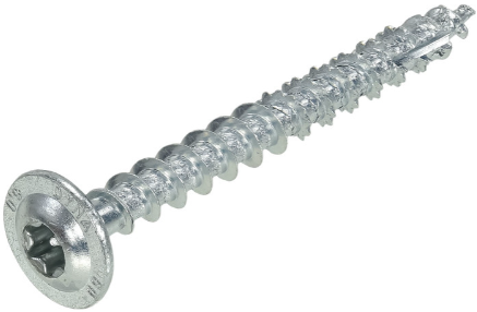 Vis à construction en bois galvanisée Dynaplus tête bombée filetage complet + pointe coupante torx tx20 ​​4.0x40 | 200 pièces - 0286.01.25601