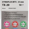 Embout de tournevis 25 mm TX-15 rouge 10x