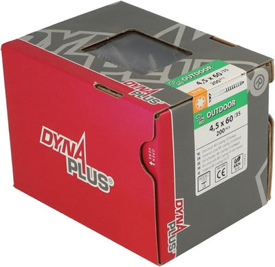 Dynaplus vis uni vis pour panneaux d'aggloméré revêtement AR tête plate filetage partiel Torx tx25 4,5x60 35 | 200 pièces - 0281.08.34001