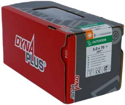 Dynaplus vis uni vis pour panneaux d'aggloméré revêtement AR tête plate filetage partiel Torx tx25 5,0x70 42 | 200 pièces - 0281.08.42201