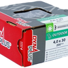 Dynaplus vis uni vis pour panneaux d'aggloméré revêtement ar tête plate filetage complet torx tx20 ​​​​4,0x25 | 200 pièces - 0281.08.25101