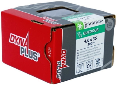 Dynaplus vis uni vis pour panneaux d'aggloméré revêtement ar tête plate filetage complet torx tx20 ​​​​4,0x35 | 200 pièces - 0281.08.25401
