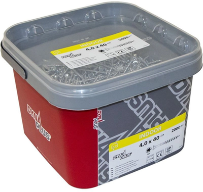 Dynaplus vis uni vis pour panneaux d'aggloméré tête plate galvanisée filetage partiel torx tx25 5,0x80 42 | 500 pièces - 0289.11.42401