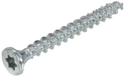 Dynaplus vis uni vis pour panneaux d'aggloméré tête plate galvanisée filetage complet torx tx20 ​​​​4,0x40 | 500 pièces - 0281.01.25603