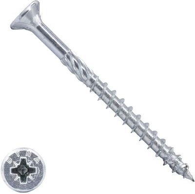 Dynaplus vis uni vis pour panneaux d'aggloméré vz (zinguée) pk (tête plate) pz2 4,5x70 42 | 200 pièces - 0280.01.34201