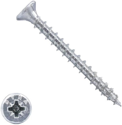 Dynaplus vis uni vis pour panneaux d'aggloméré vz (galvanisée) pk (tête plate) pz3 6,0x50 | 100 pièces - 0280.01.49901