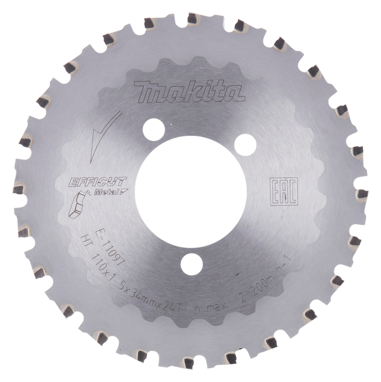 Accessoires Makita barre d'armature pour lame de scie circulaire | Efficacité 110x34mm 24t - e-11097 e-11097